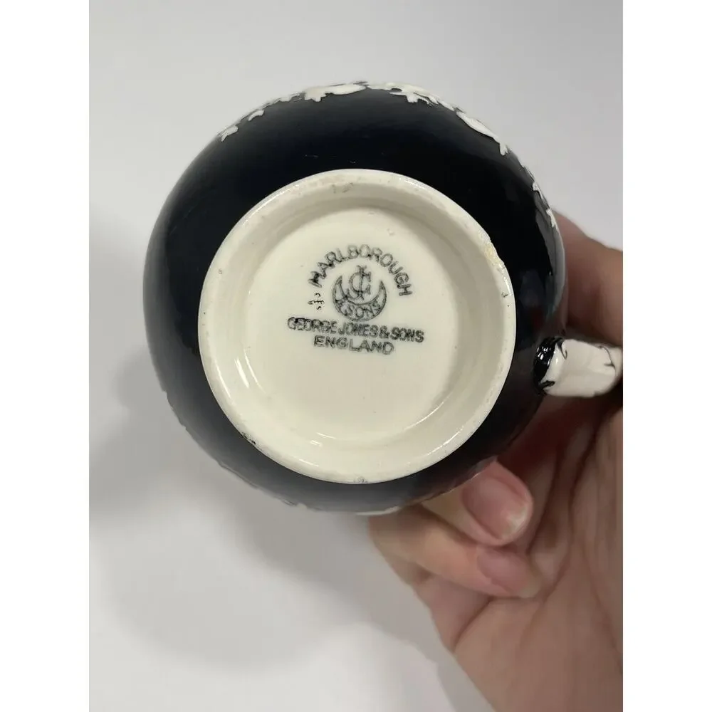Marlborough George Jones and Sons Rare‎ Vintage Back White Creamer Made England